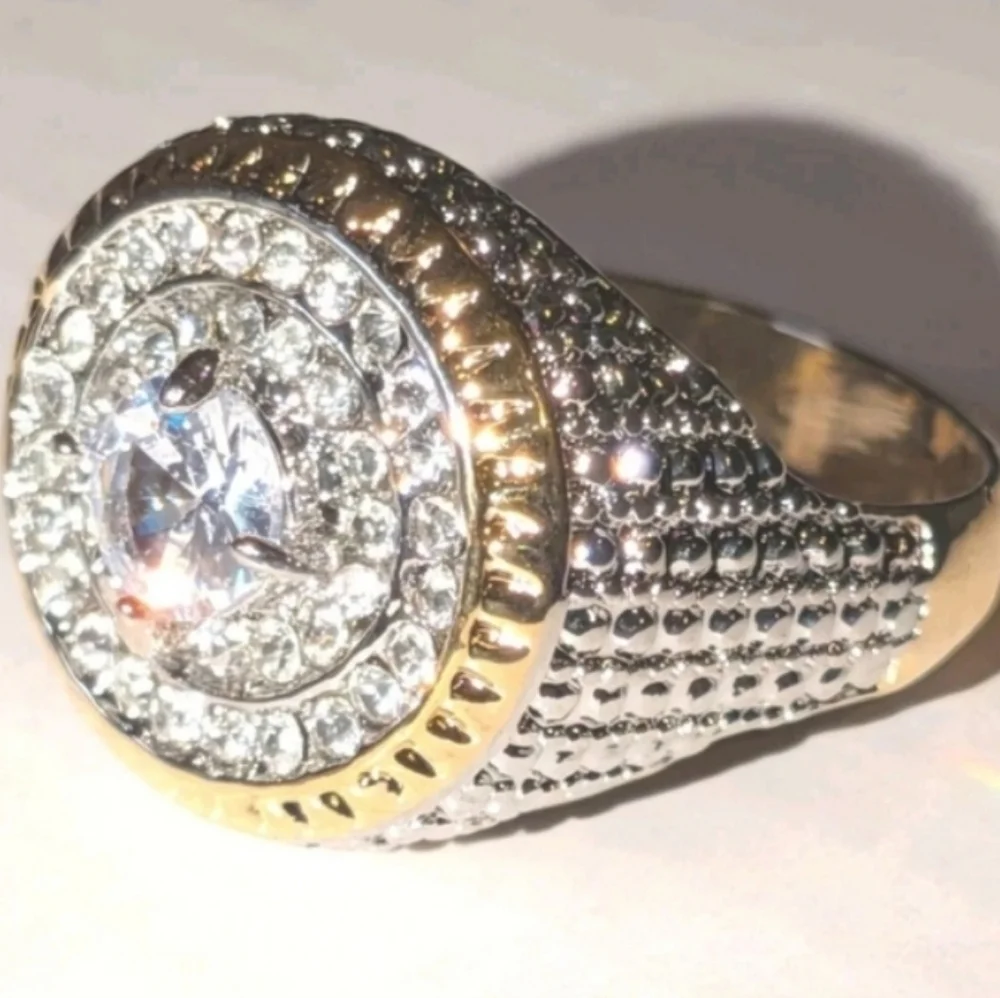 Mens 4ct Oval Cut Moissanite Prong Engagement Dome Ring 14k Yellow Gold Sz 10